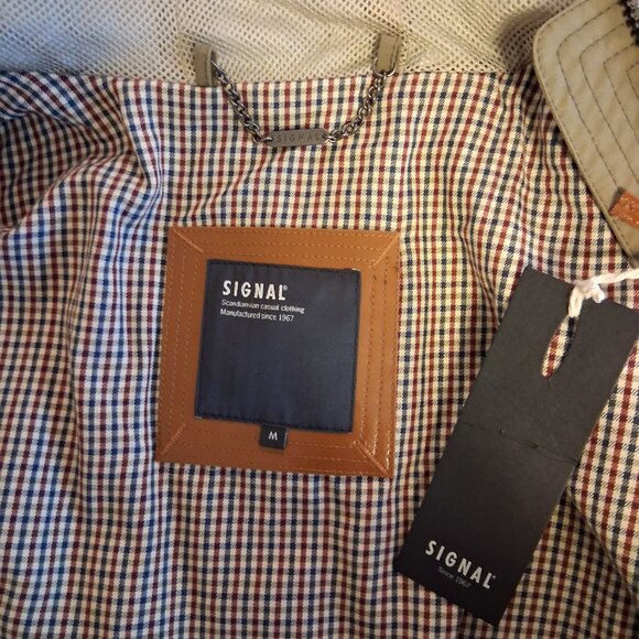 NWT Signal Hooded Gray Olive Green Lined Trench Coat Outerwear M - Picture 7 of 15